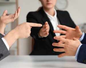Mediation session among legal professionals
